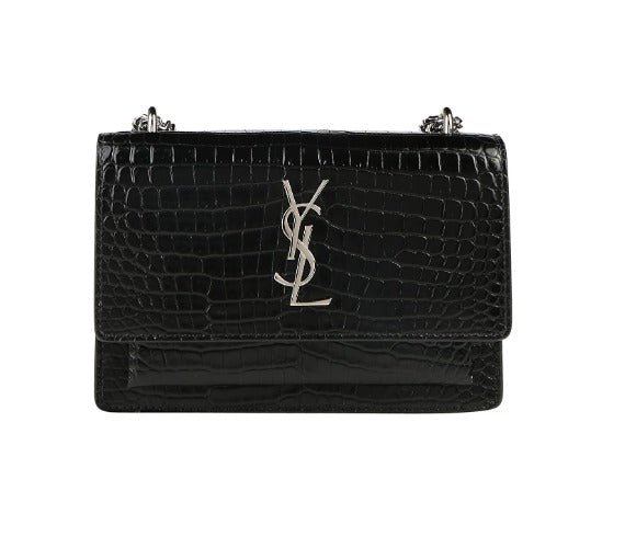 𝐒𝐍𝐓 𝐋𝐀𝐑𝐍𝐓 Calfskin Crocodile Embossed 23 CM