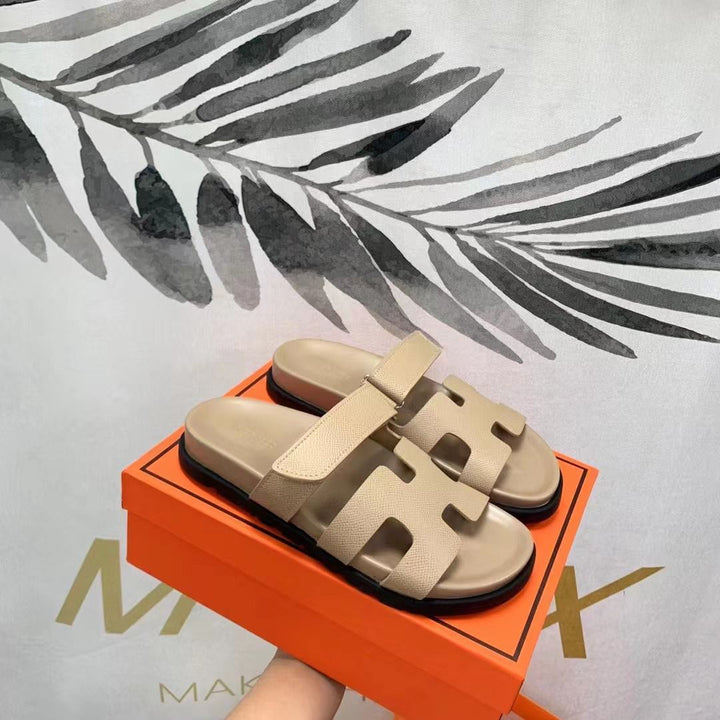 H leather Chypre Sandals Unisex - Saadstore