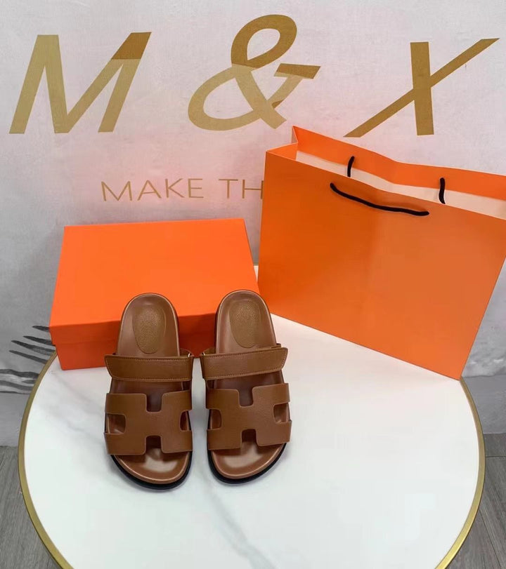 H leather Chypre Sandals Unisex - Saadstore