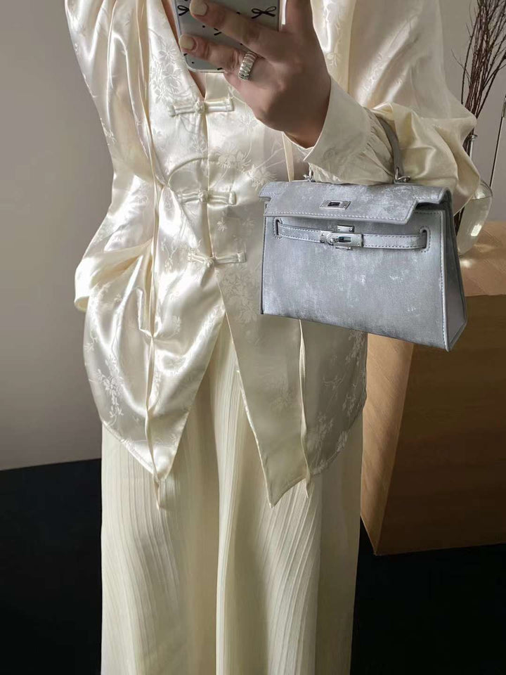 Hermès Mini Kelly Suede Leather Grey
