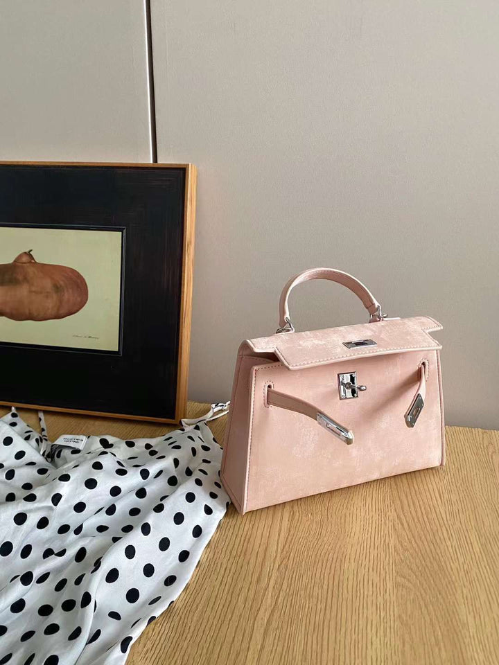 Hermès Mini Kelly Suede Leather Pink