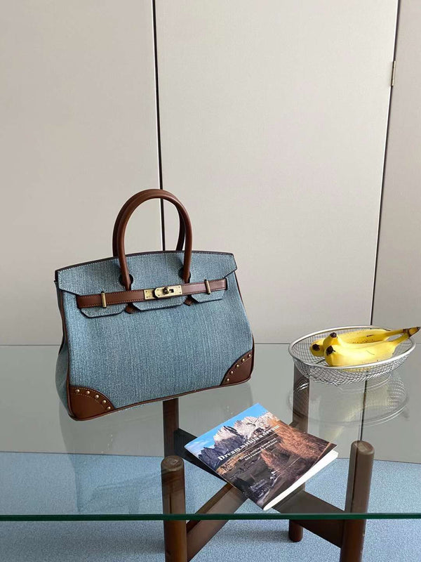H Birkin Denim Handbag