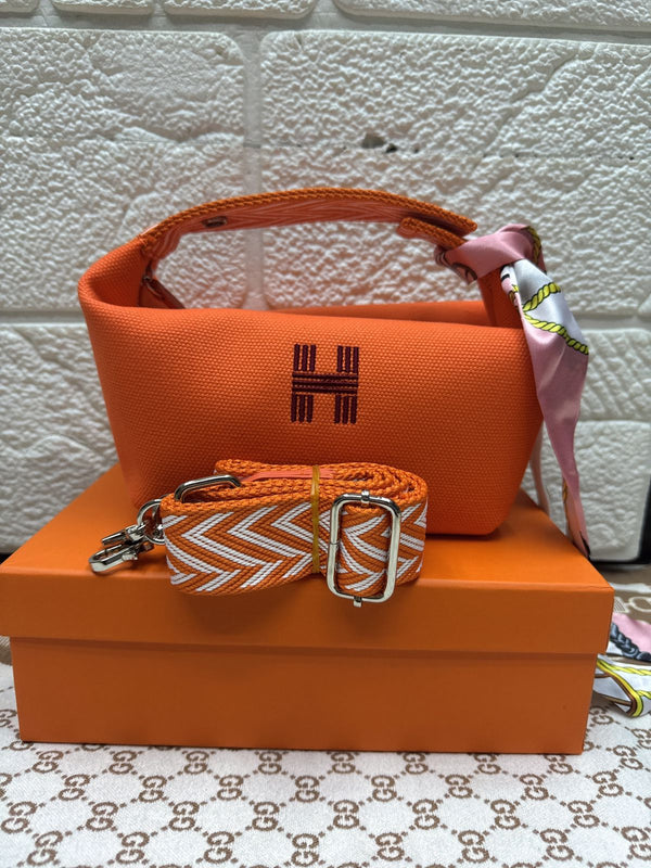 H Canvas Small Bride-a-Brac Case Bag