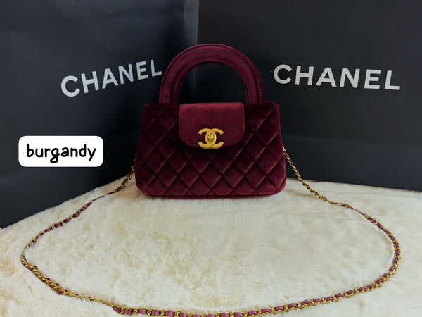 CH Kelly Mini Shopping Bag Velvet Fabric