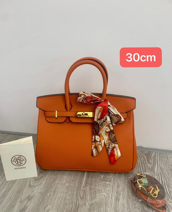 Birkin Clemence Togo Leather Gold Finish Bag 30cm