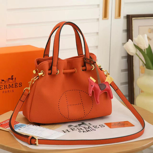 H Leather Bag 28cm