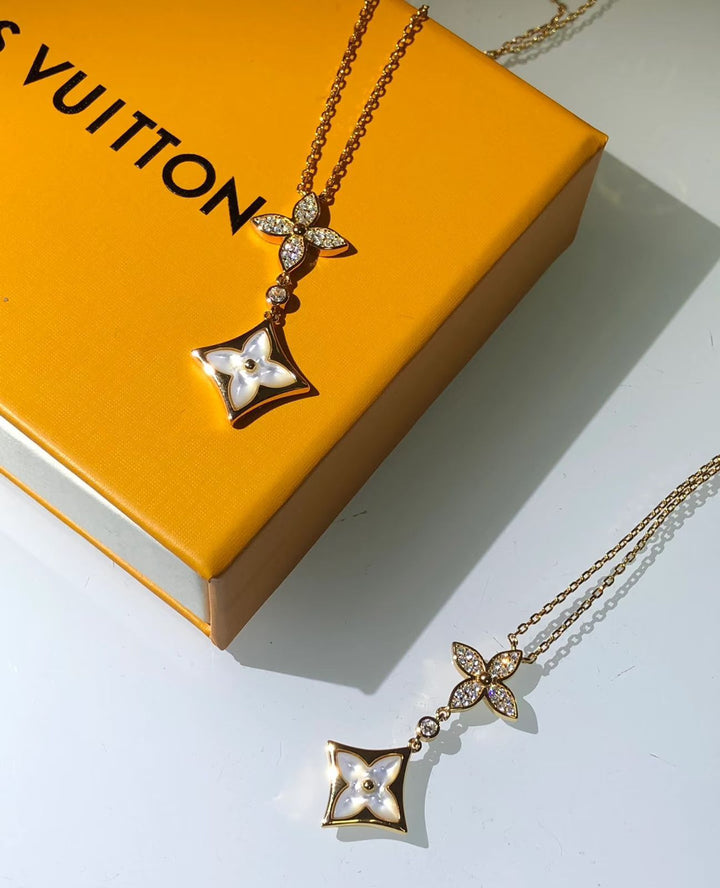 M Star Multi - Motif Pendant & Earrings - Saadstore