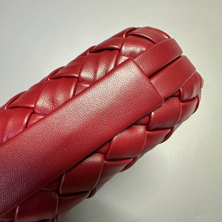 Knot Minaudiere Clutch with Chain in Intreccio Calfskin By Bottega Veneta - Saadstore