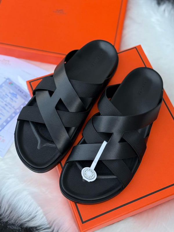 H Leather Sandals