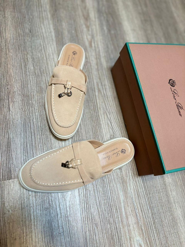 LP Suede Babouche Charm Walk Slip Ons For Women