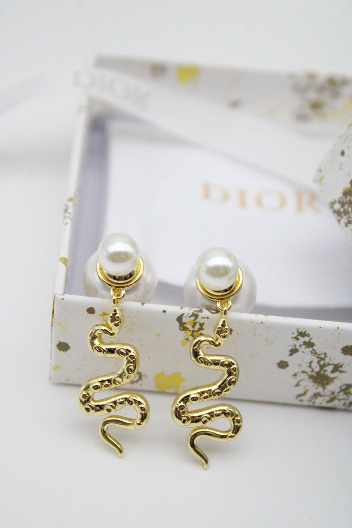 CD Pearl Earrings - Saadstore