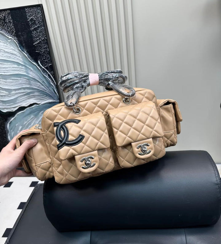 CH Ligne Cambon Reporter Quilted Leather Bag - Saadstore