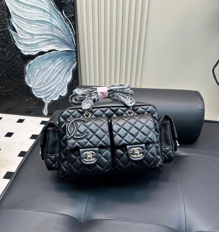 CH Ligne Cambon Reporter Quilted Leather Bag - Saadstore